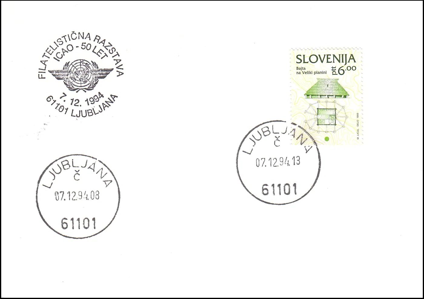 FILATELISTIČNA RAZSTAVA ICAO - 50 LET 1944 - 1994